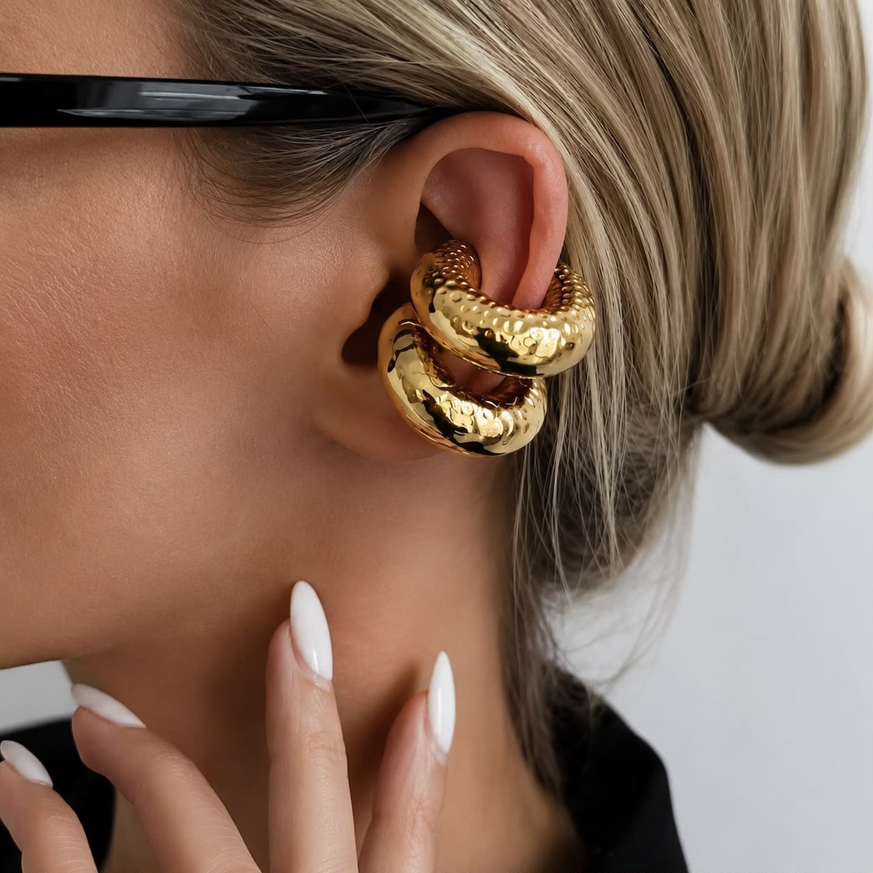 Piercing Fake Argola com Textura Martelada