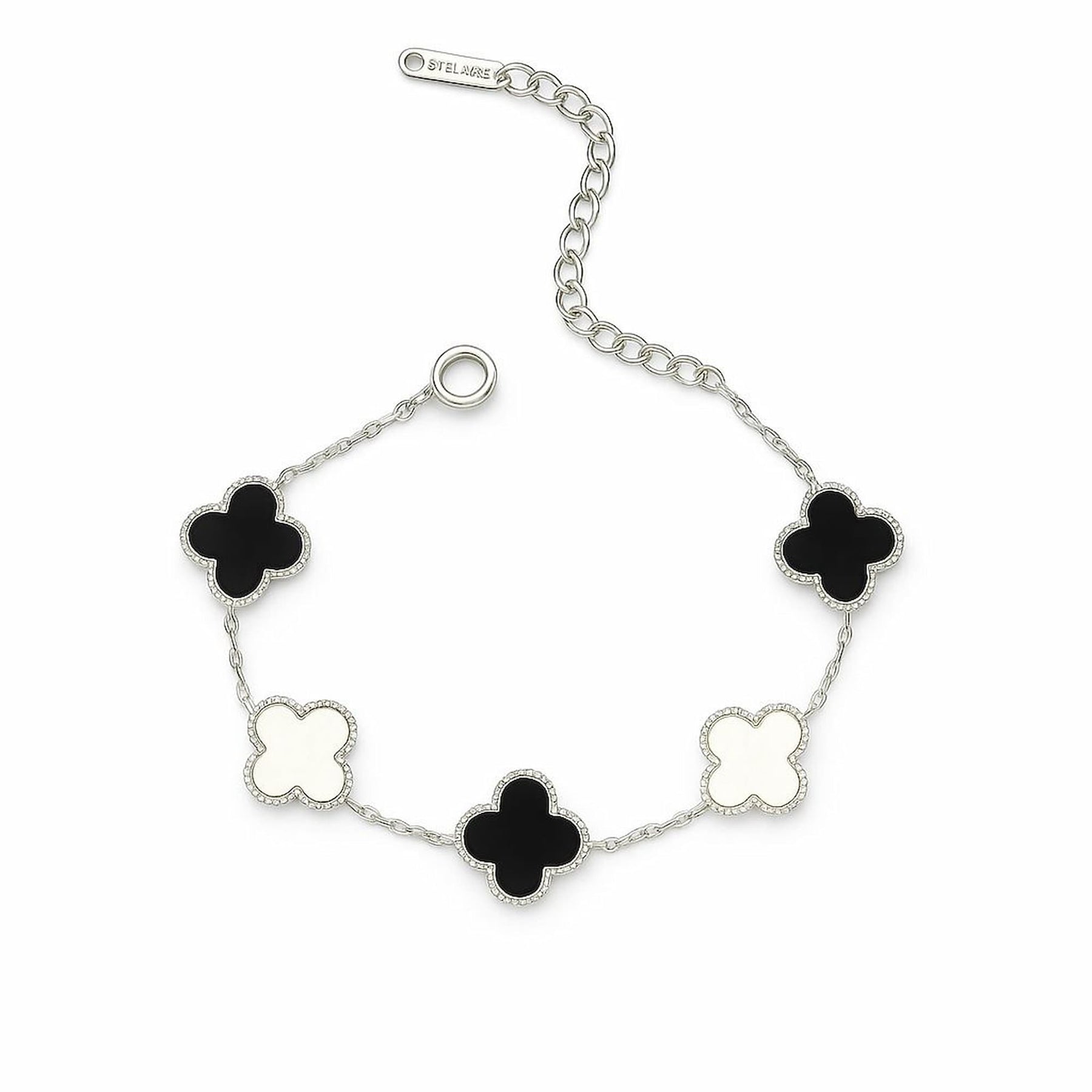 Pulseira Aço Inoxidável Inspired Cinco Trevos Resinado