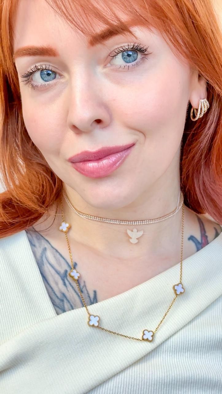 Choker Riviera Baguete Zircônia Cristal