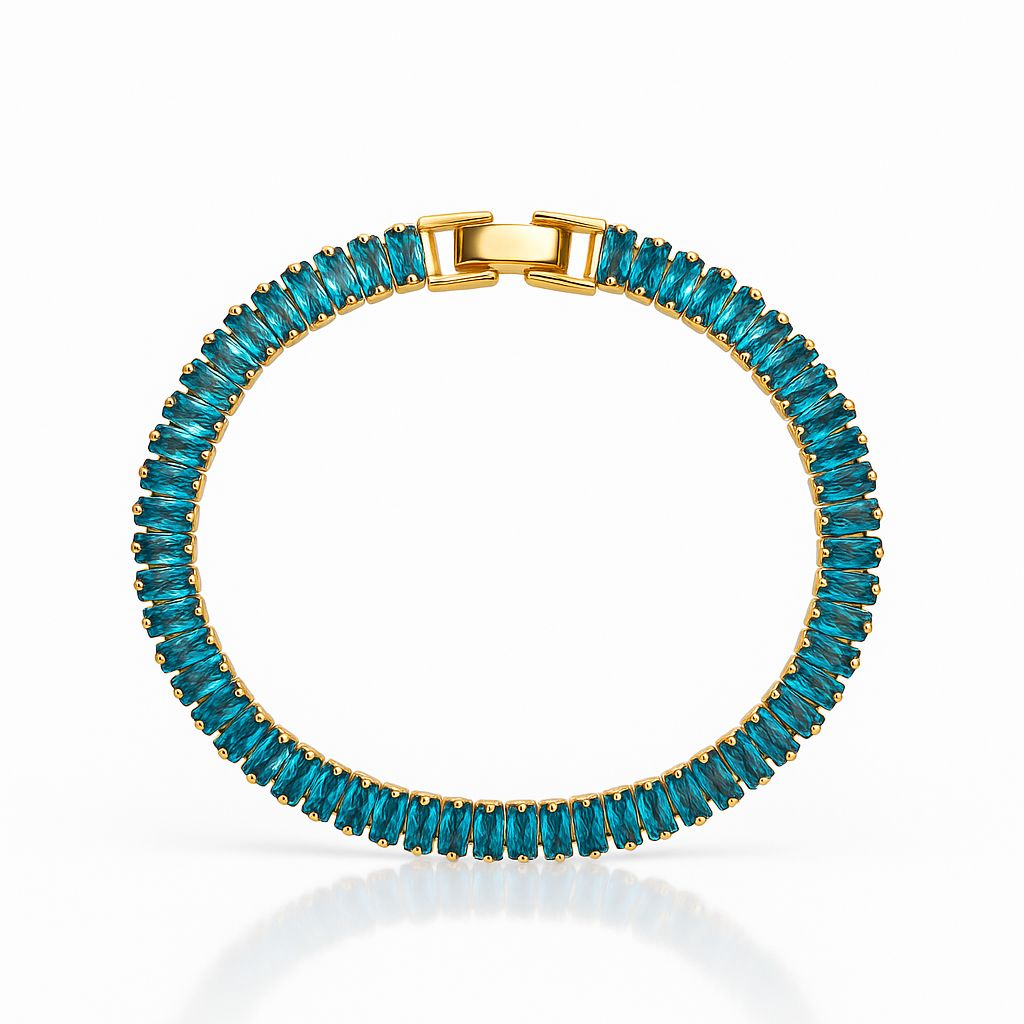 Pulseira Riviera com Zircônia Baguete