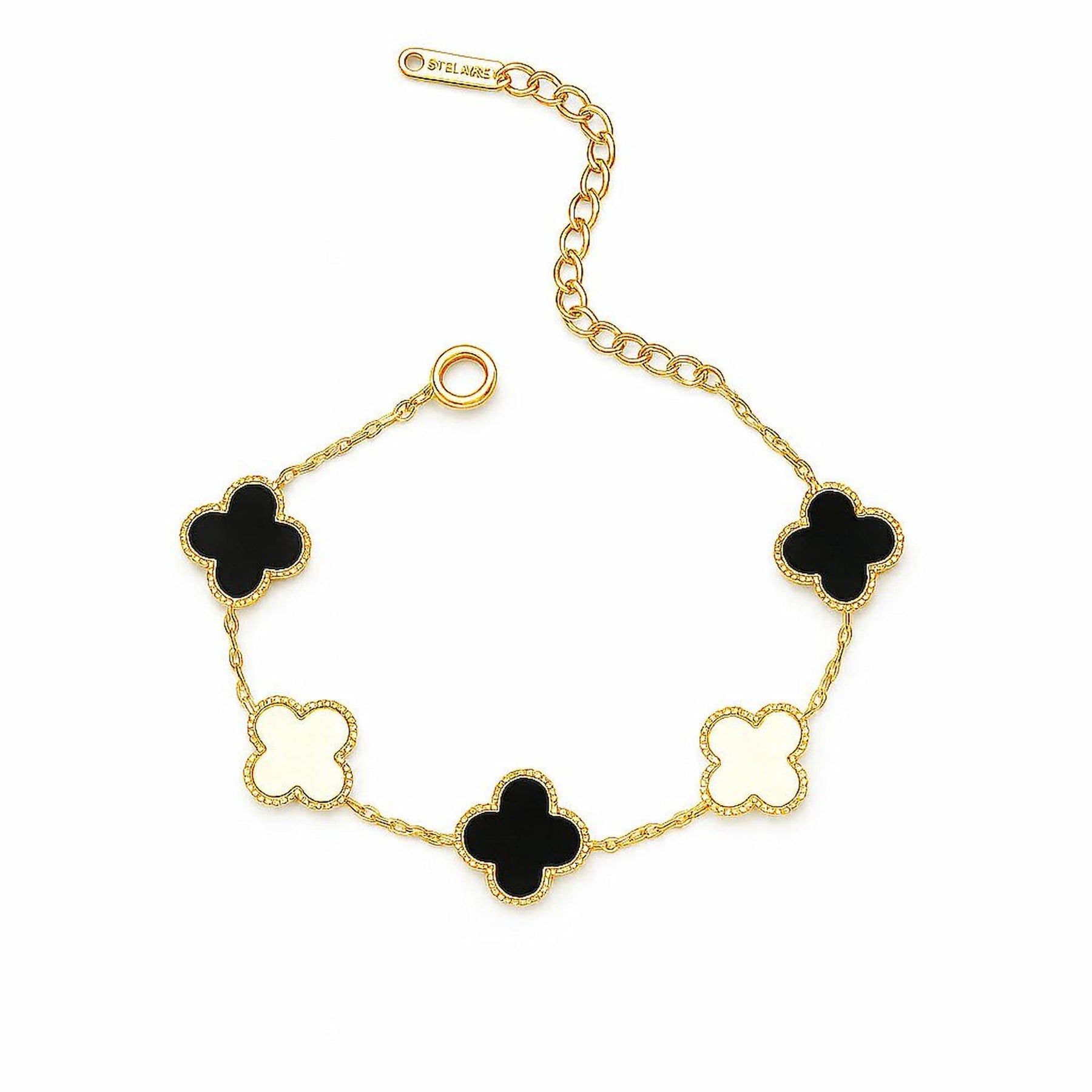 Pulseira Aço Inoxidável Inspired Cinco Trevos Resinado