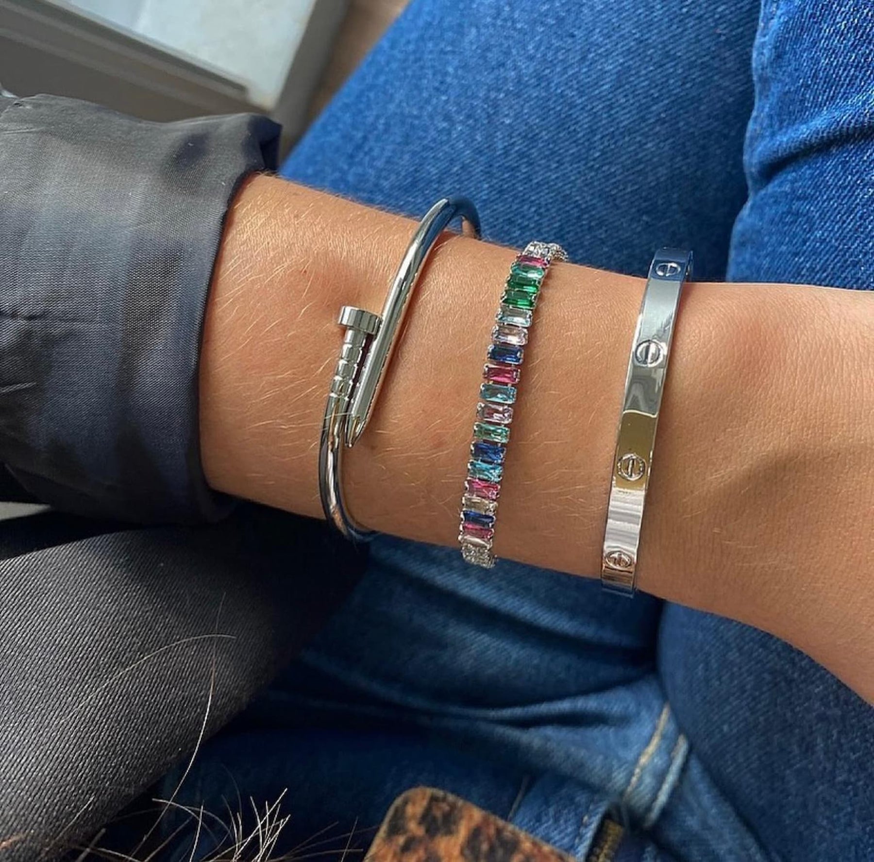 Bracelete Aço Inoxidável Articulável