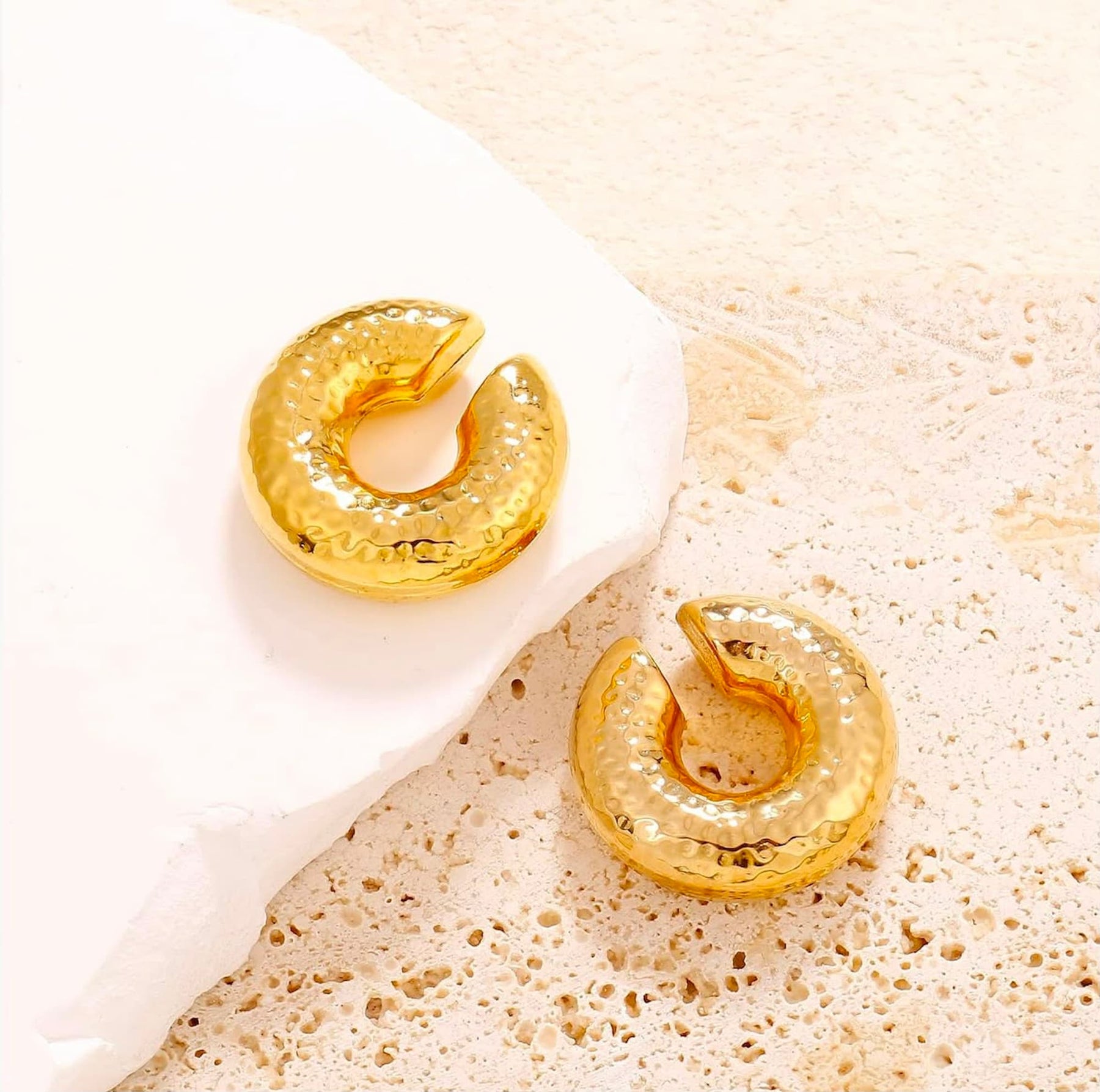 Piercing Fake Argola com Textura Martelada