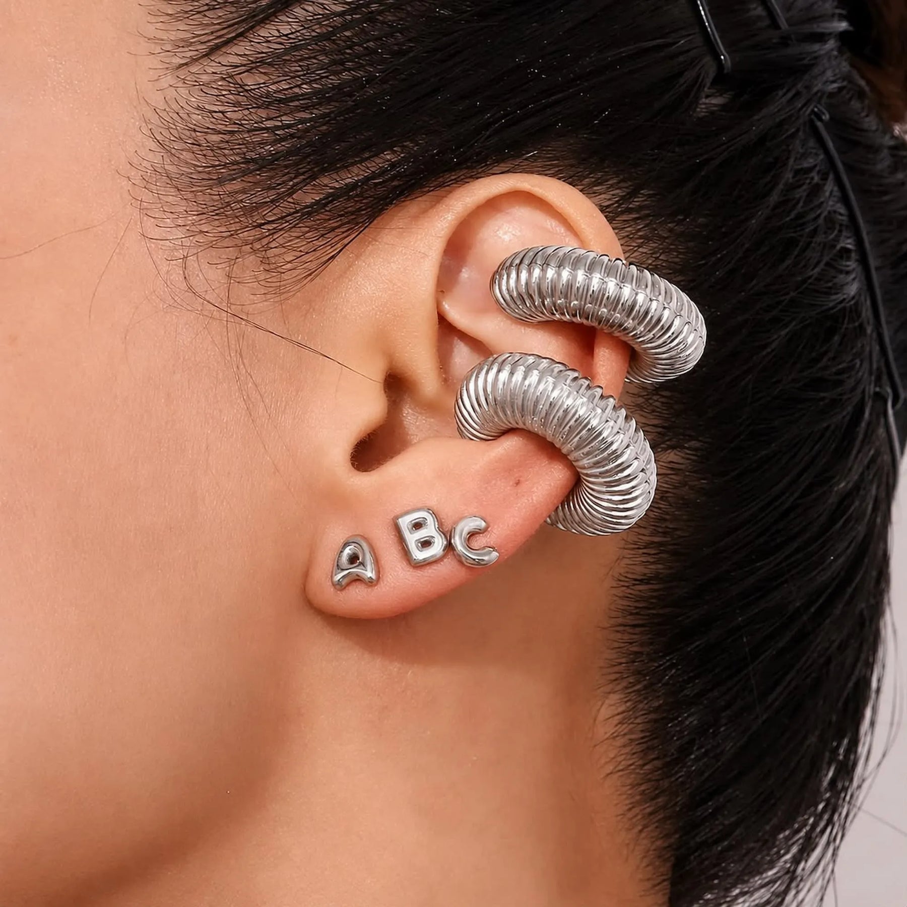 Piercing Fake Argola Textura Espiral