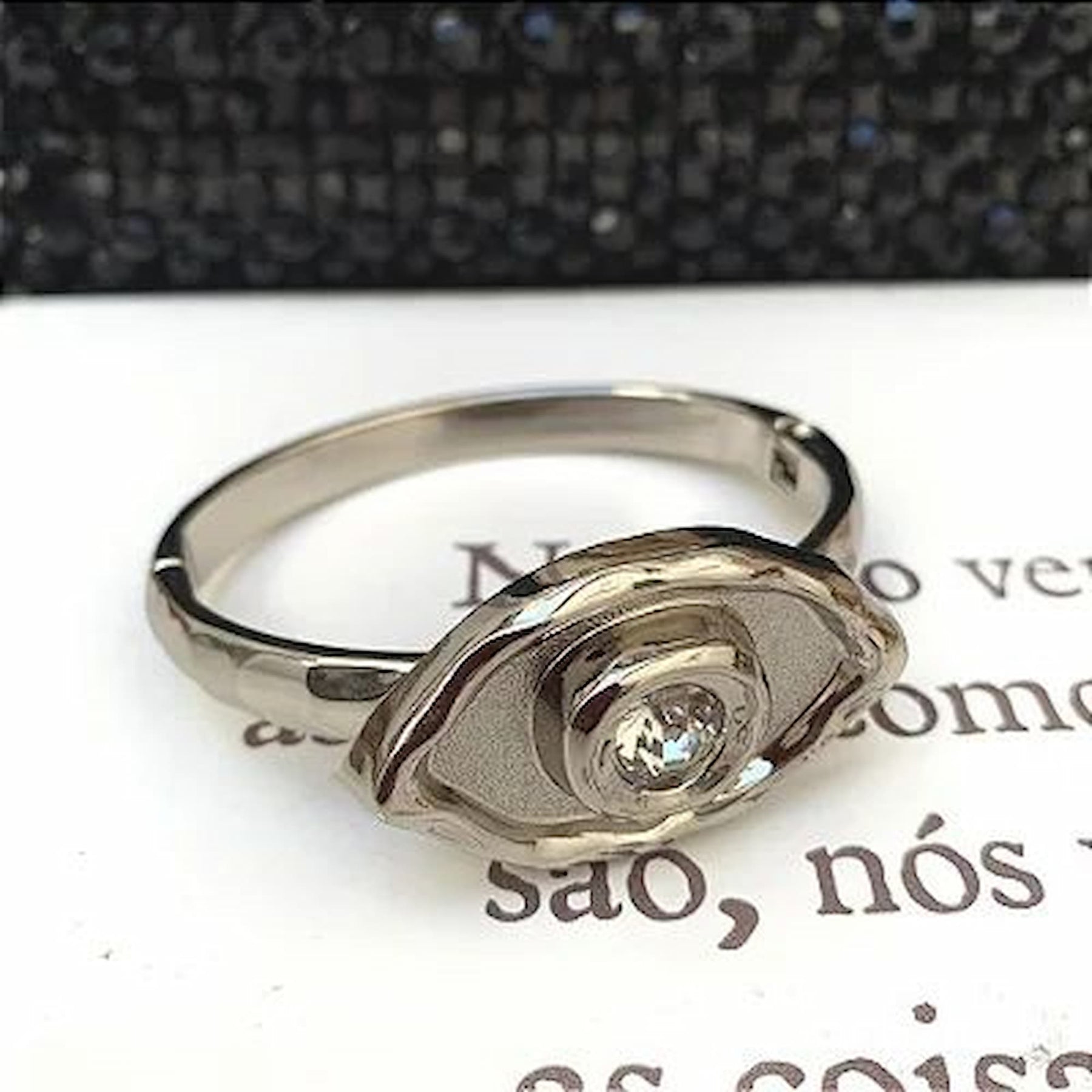Bracelete Olho Navete com Ponto de Luz em Zircônia