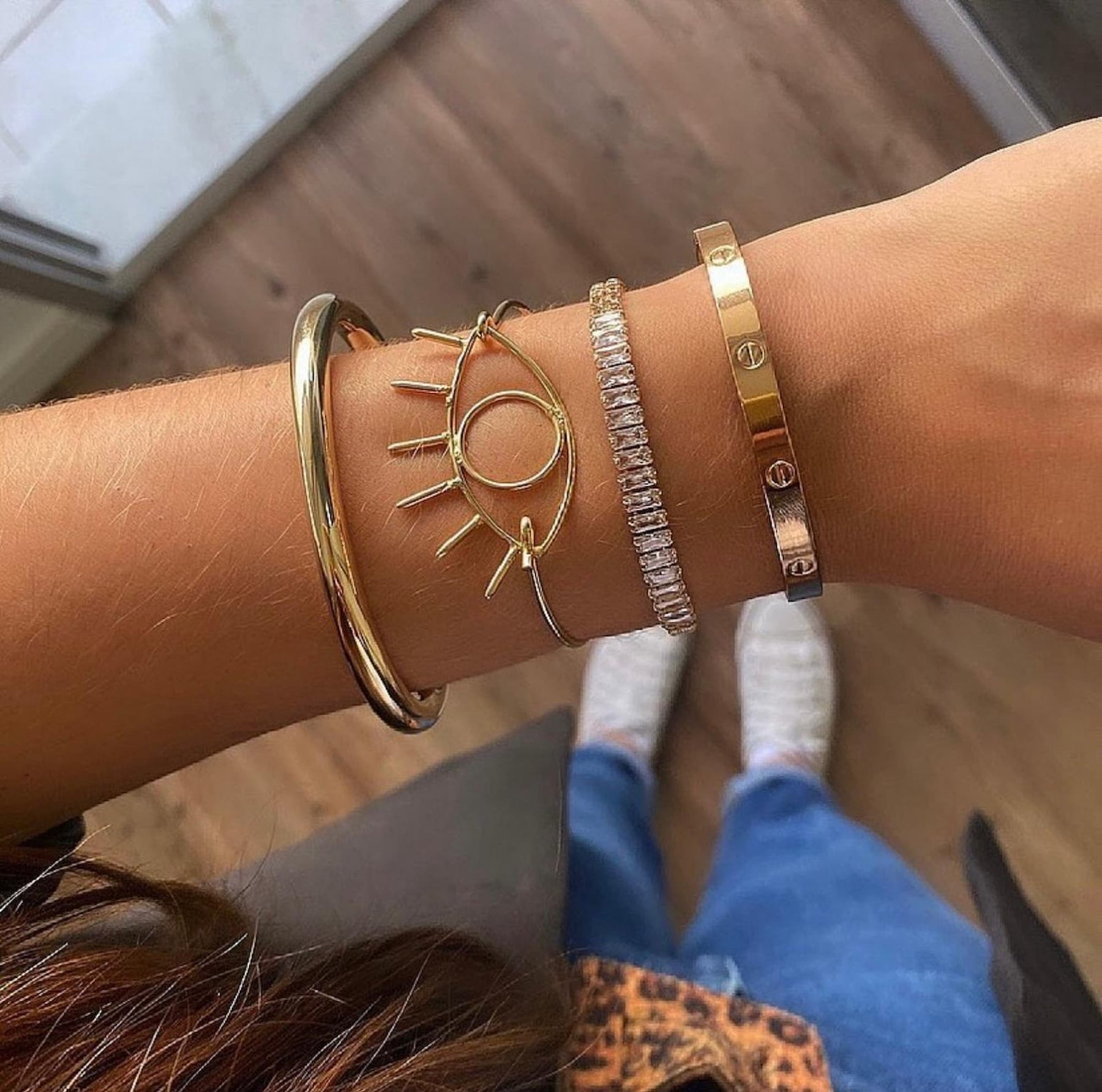 Bracelete Aço Inoxidável Articulável