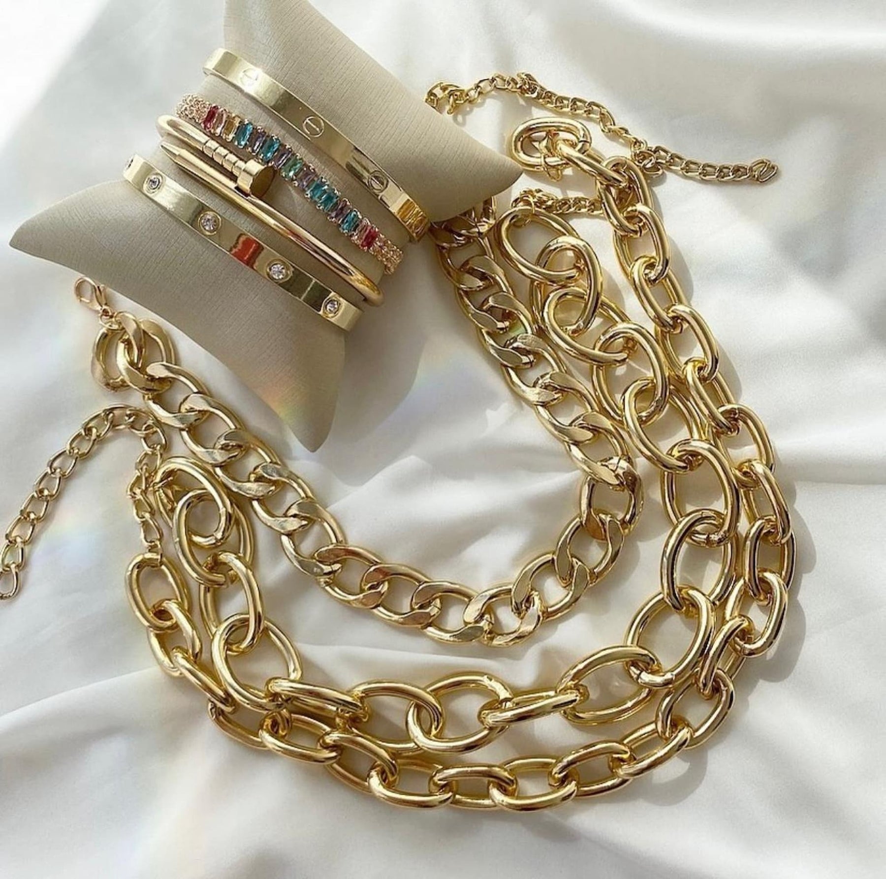 Bracelete Aço Inoxidável Articulável