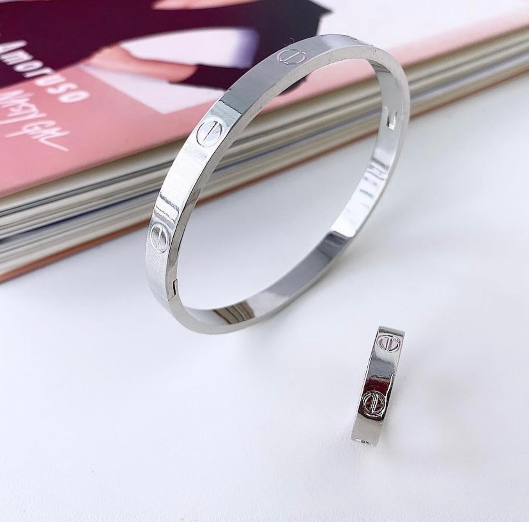 Bracelete Aço Inoxidável Articulável
