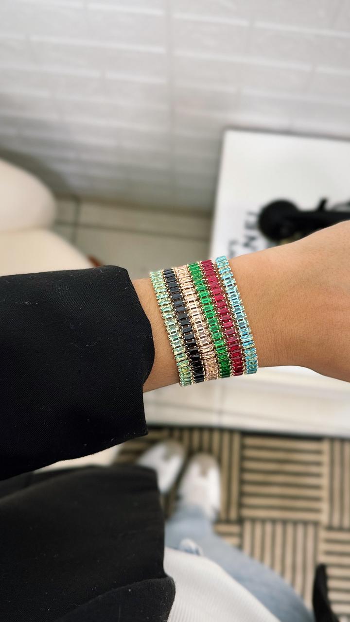 Pulseira Riviera com Zircônia Baguete