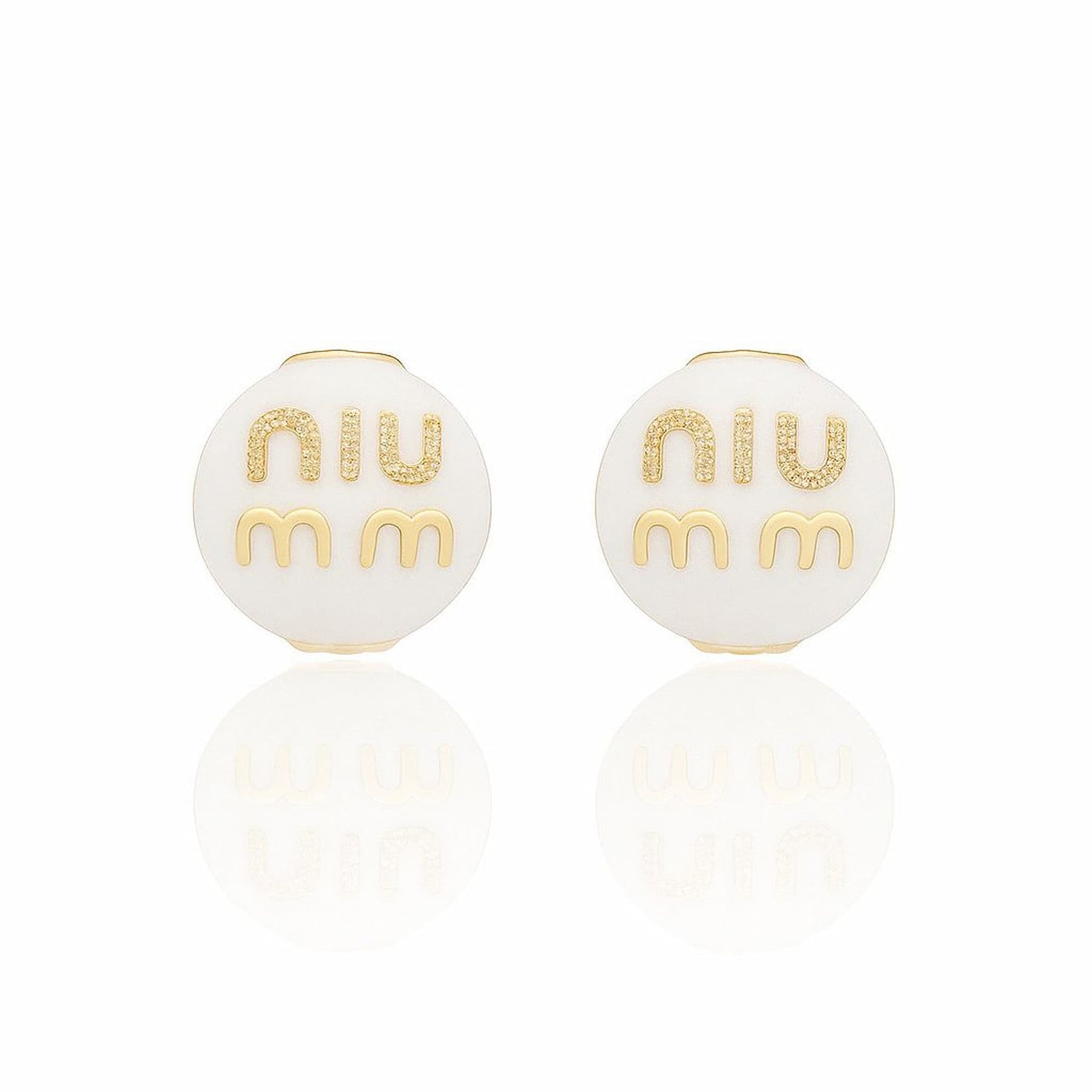 Brinco de Resina Dourado Cravejado