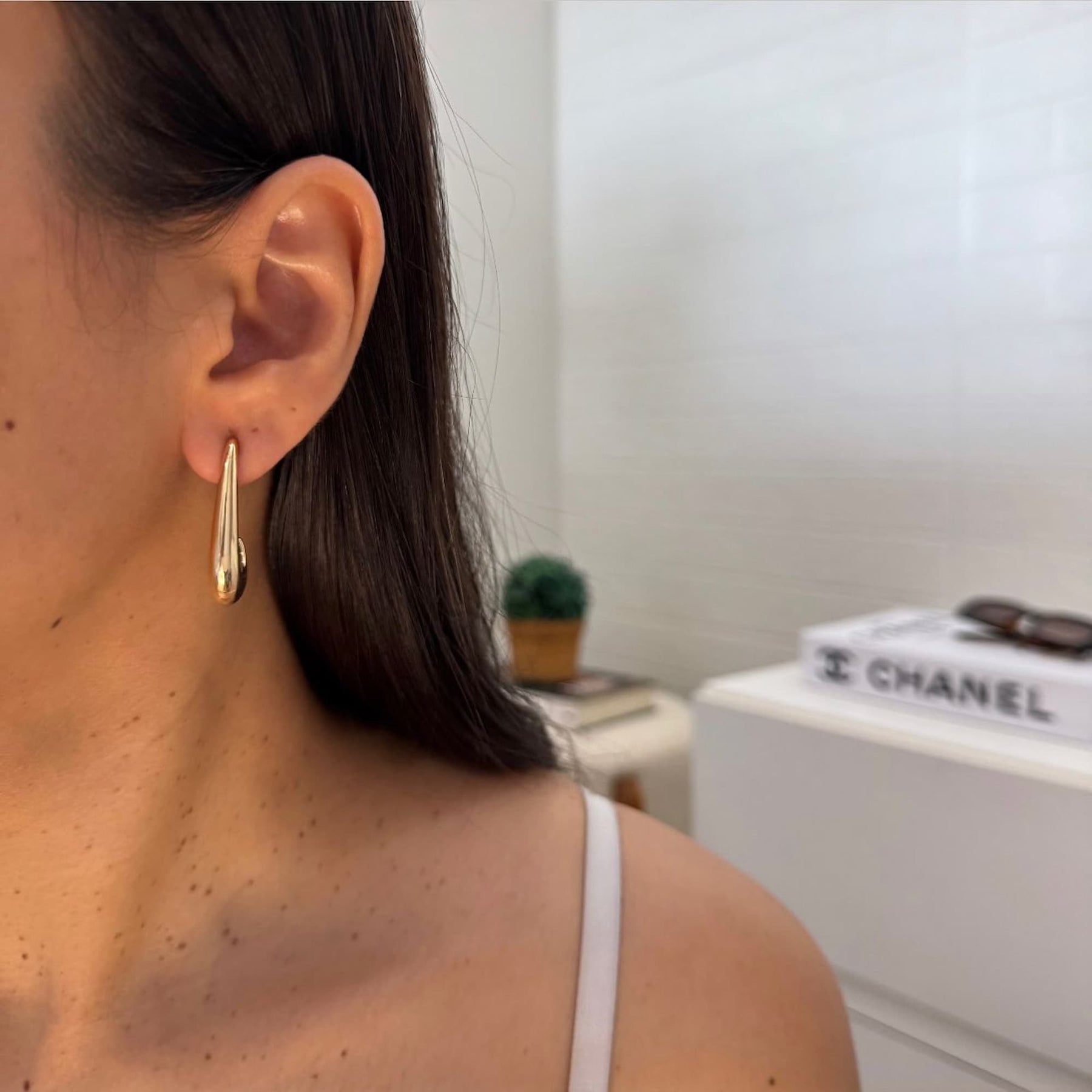 Brinco Gota Longo Liso