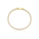 Pulseira Riviera Baguete Zircônia Cristal