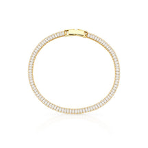 Pulseira Riviera Baguete Zircônia Cristal
