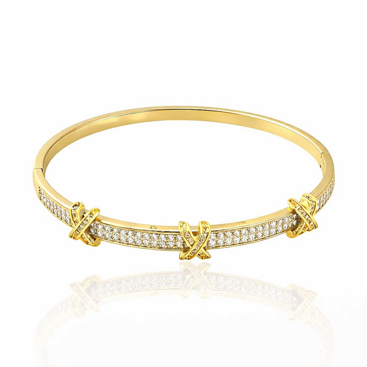 Bracelete Inspiração Cravejado Cristal com Detalhes