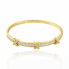 Bracelete Inspiração Cravejado Cristal com Detalhes