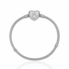 Pulseira Inspiração com Corrente em Trama e Pingente Coração