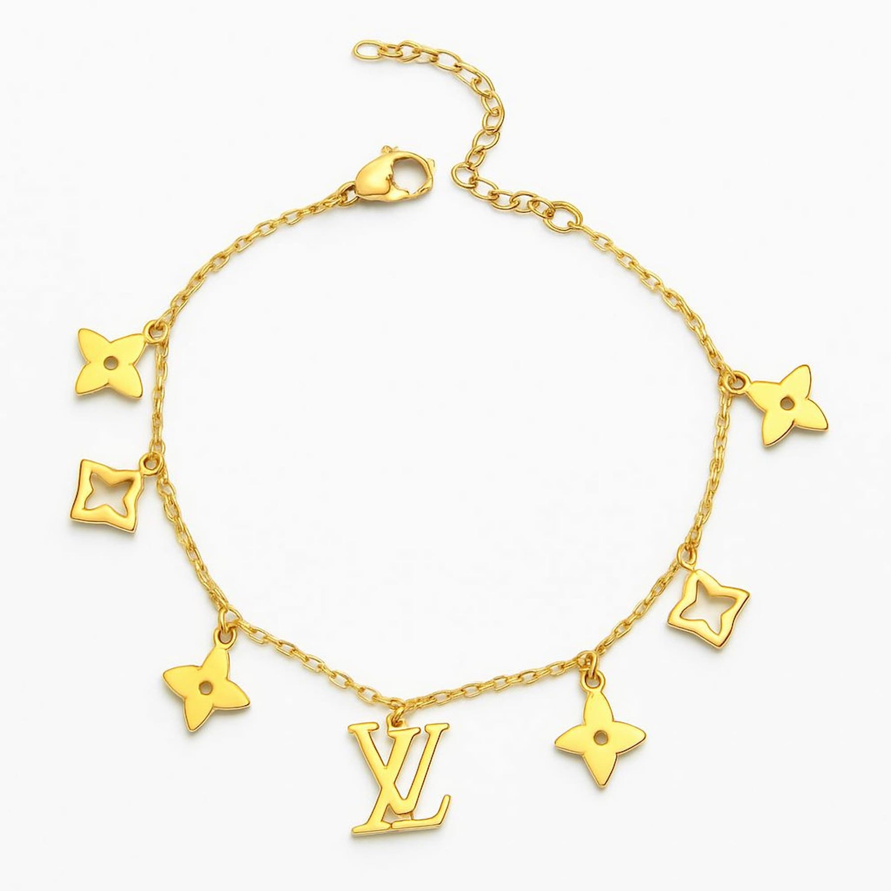 Pulseira Aço Inoxidável Inspired com Pingentes