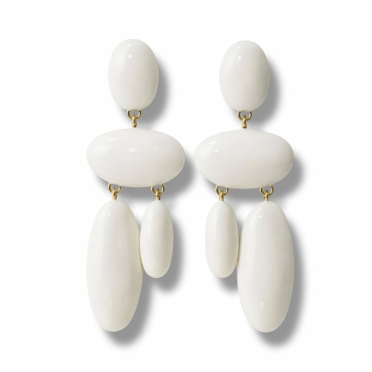 Brinco Geométrico Dourado Esmaltado