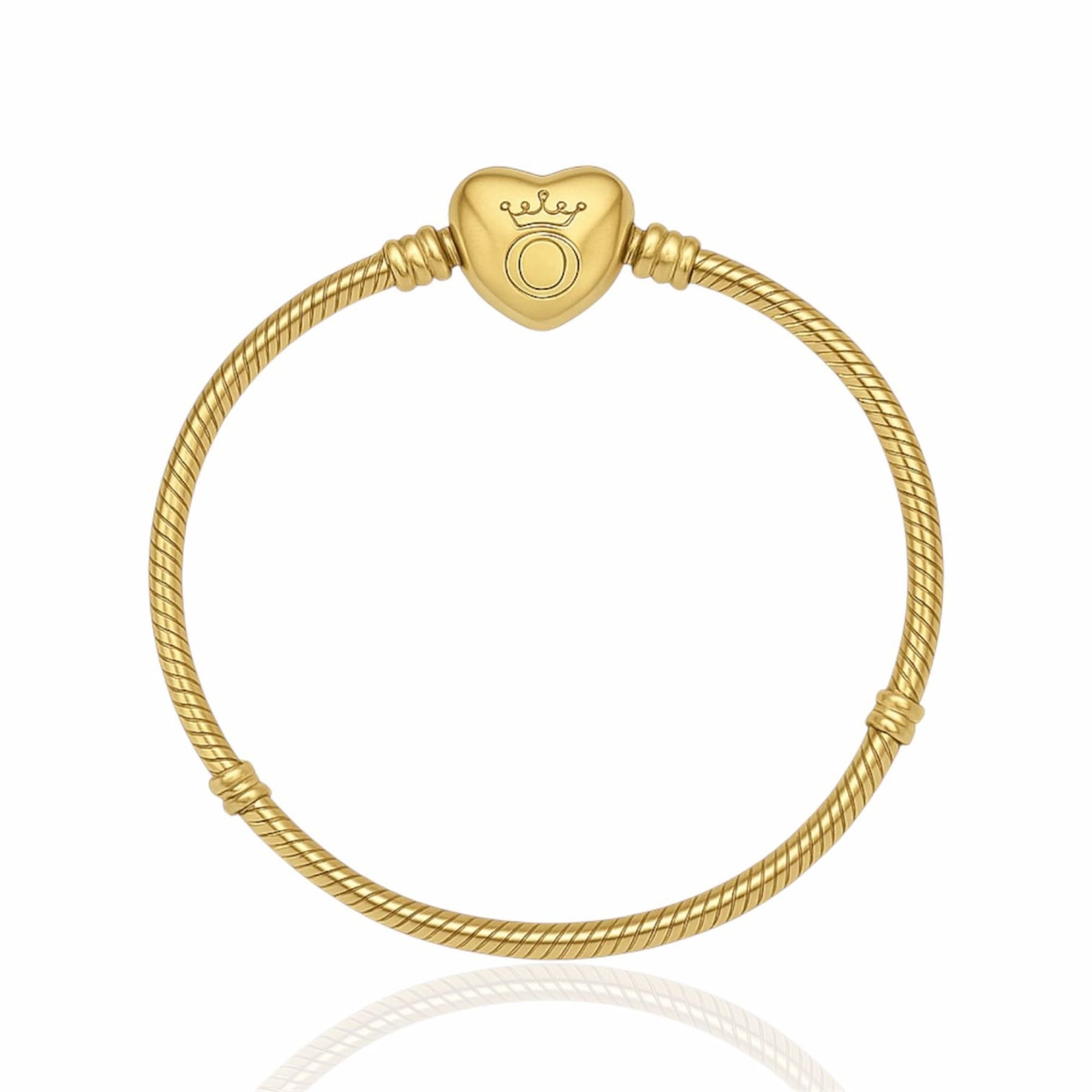 Pulseira Inspiração com Corrente em Trama e Pingente Coração