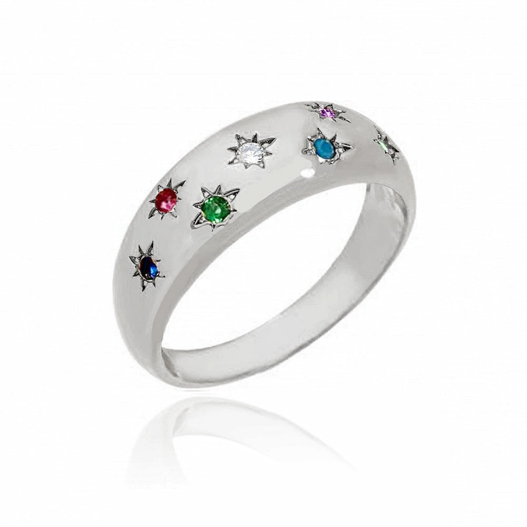 Anel Estrela Cravejado com Micro Zircônia