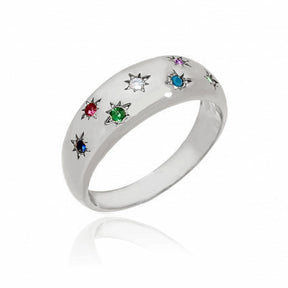 Anel Estrela Cravejado com Micro Zircônia