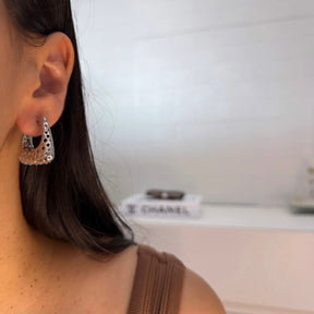 Brinco Argola Quadrada Vazada