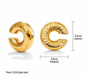 Piercing Fake Argola com Textura Martelada