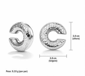 Piercing Fake Argola com Textura Martelada