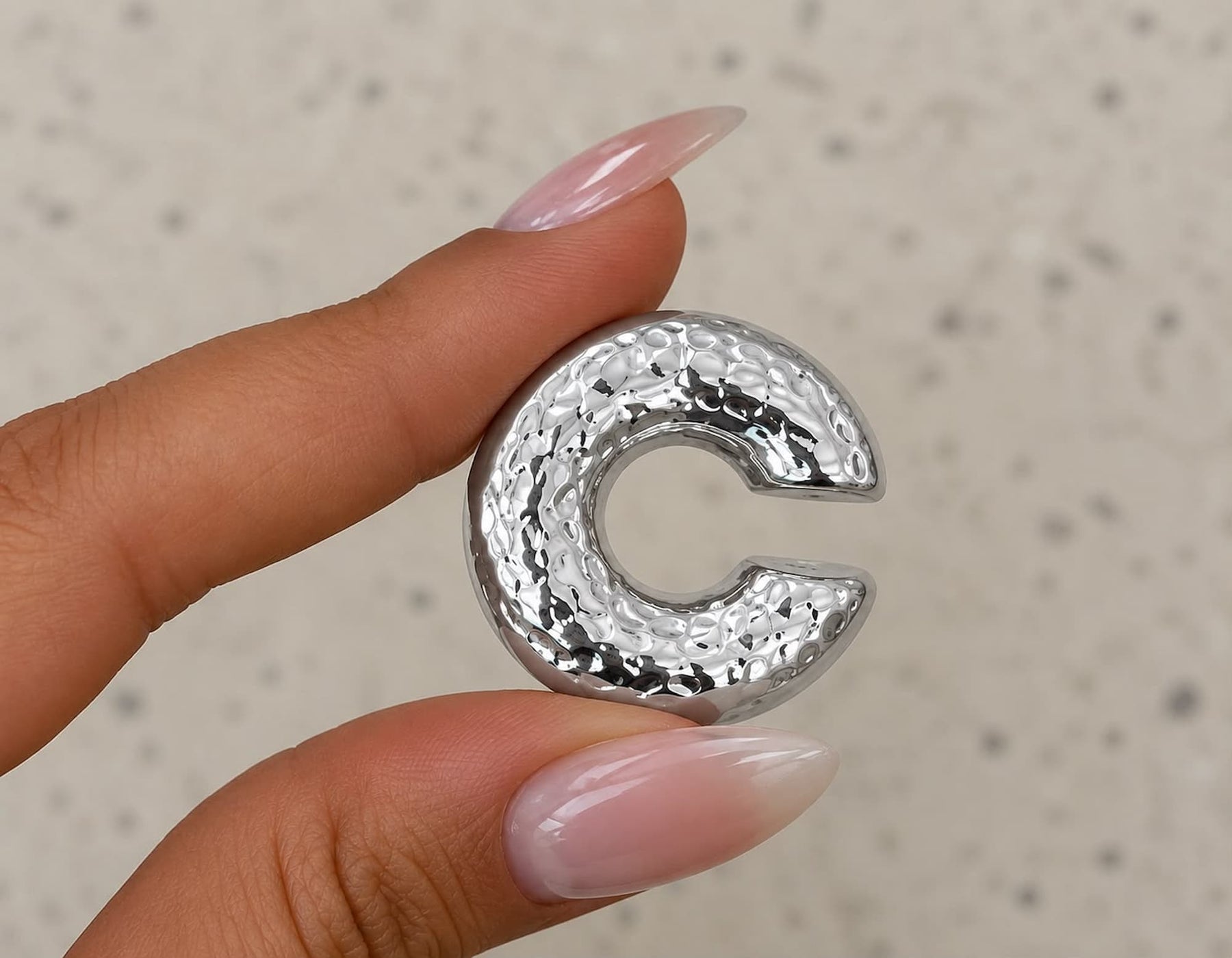 Piercing Fake Argola com Textura Martelada