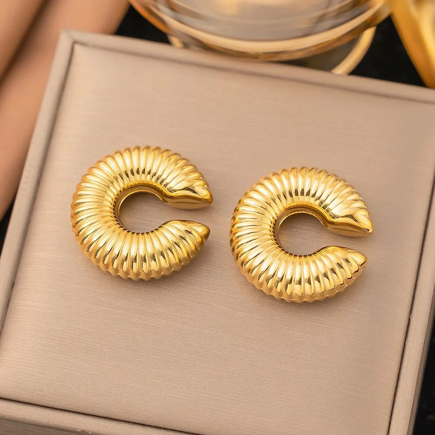 Piercing Fake Argola Textura Espiral