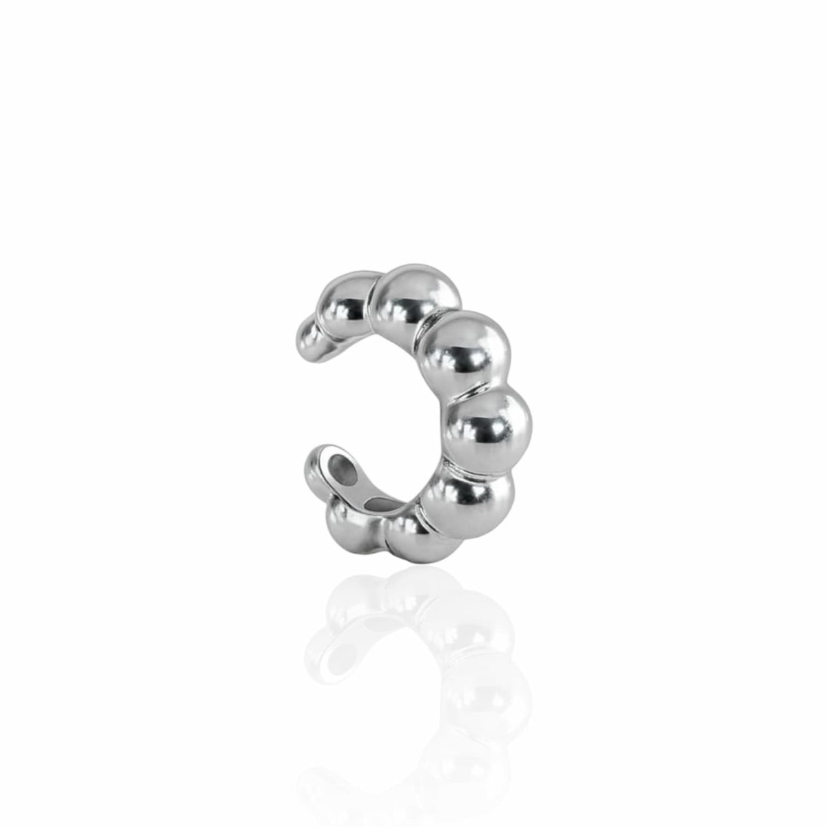Brinco  Piercing Fake Ródio Branco
