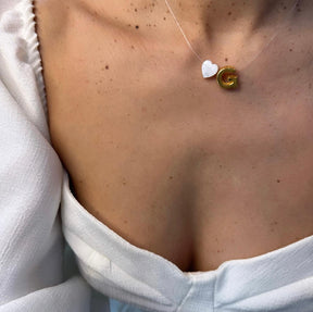 Choker de Nylon com Pingente de Letra Dourada