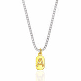 Colar Riviera com Pingente de Letra Inicial