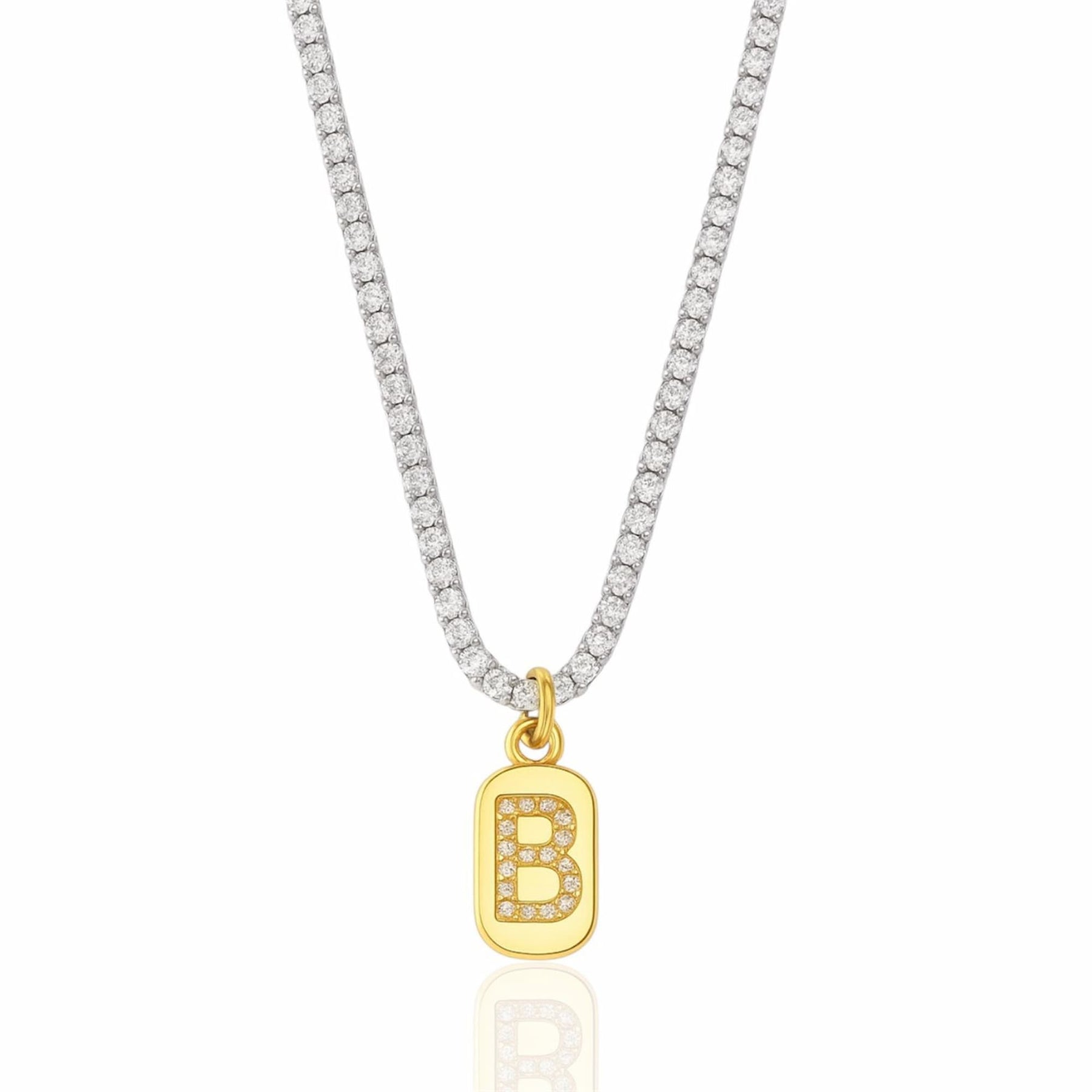 Colar Riviera com Pingente de Letra Inicial