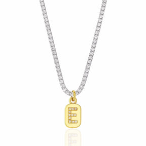 Colar Riviera com Pingente de Letra Inicial