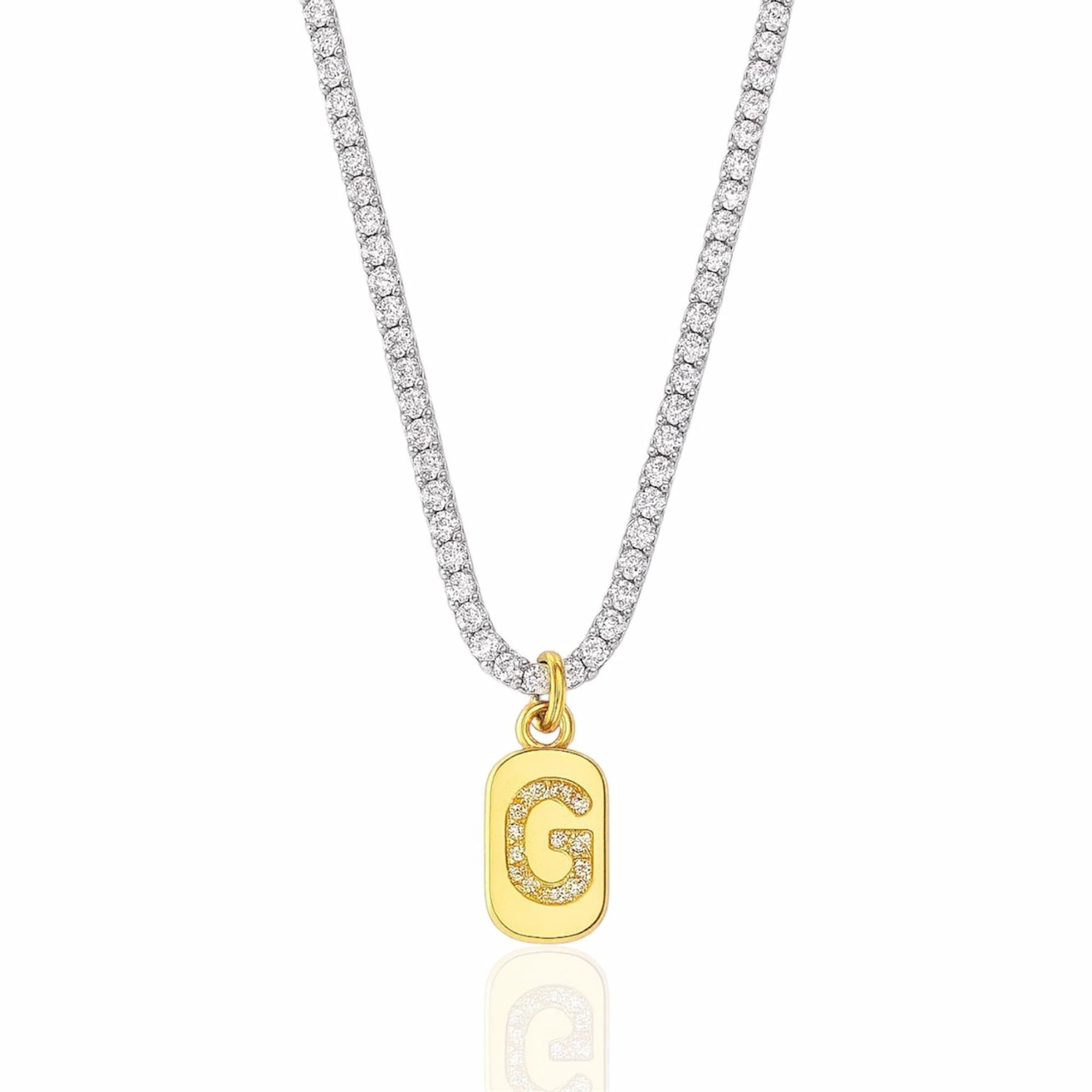 Colar Riviera com Pingente de Letra Inicial