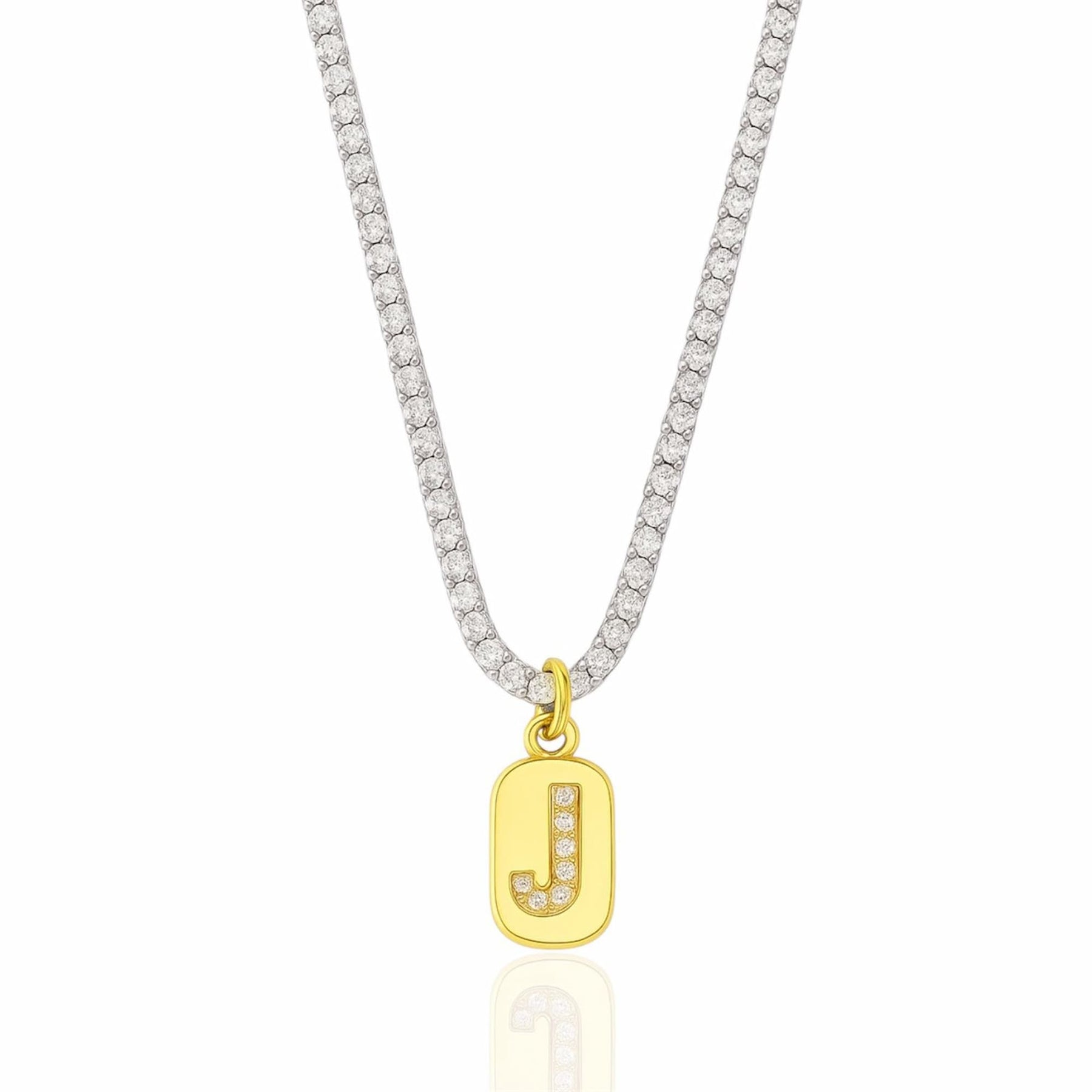 Colar Riviera com Pingente de Letra Inicial