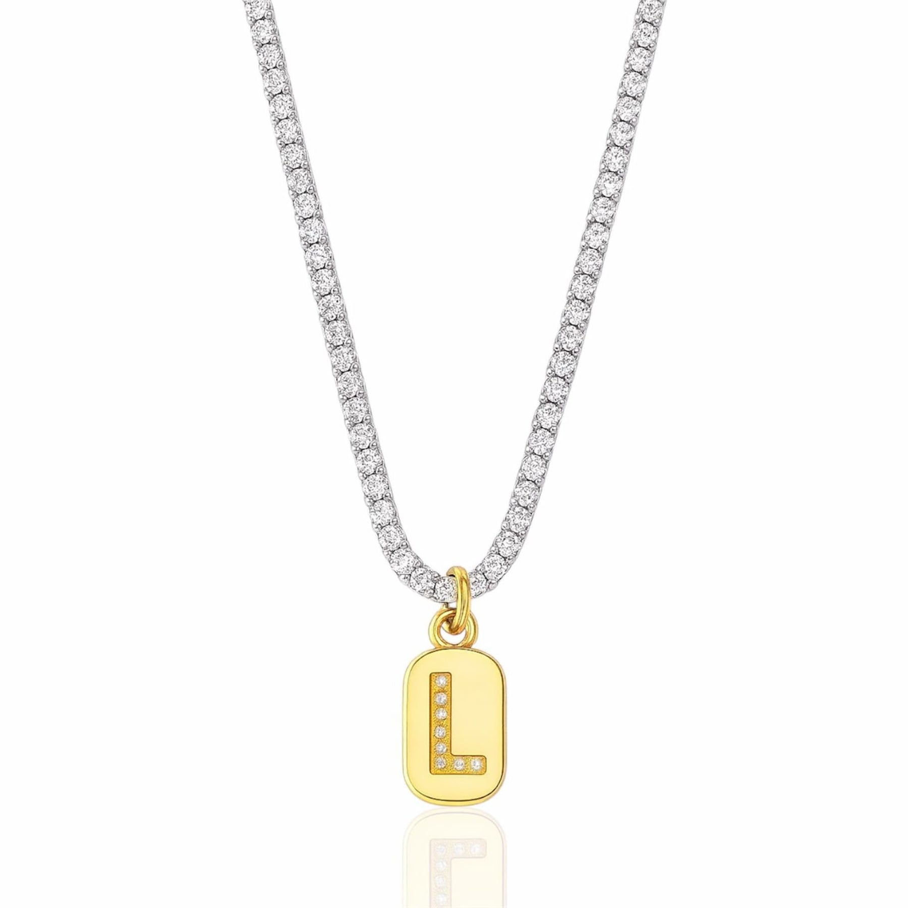 Colar Riviera com Pingente de Letra Inicial