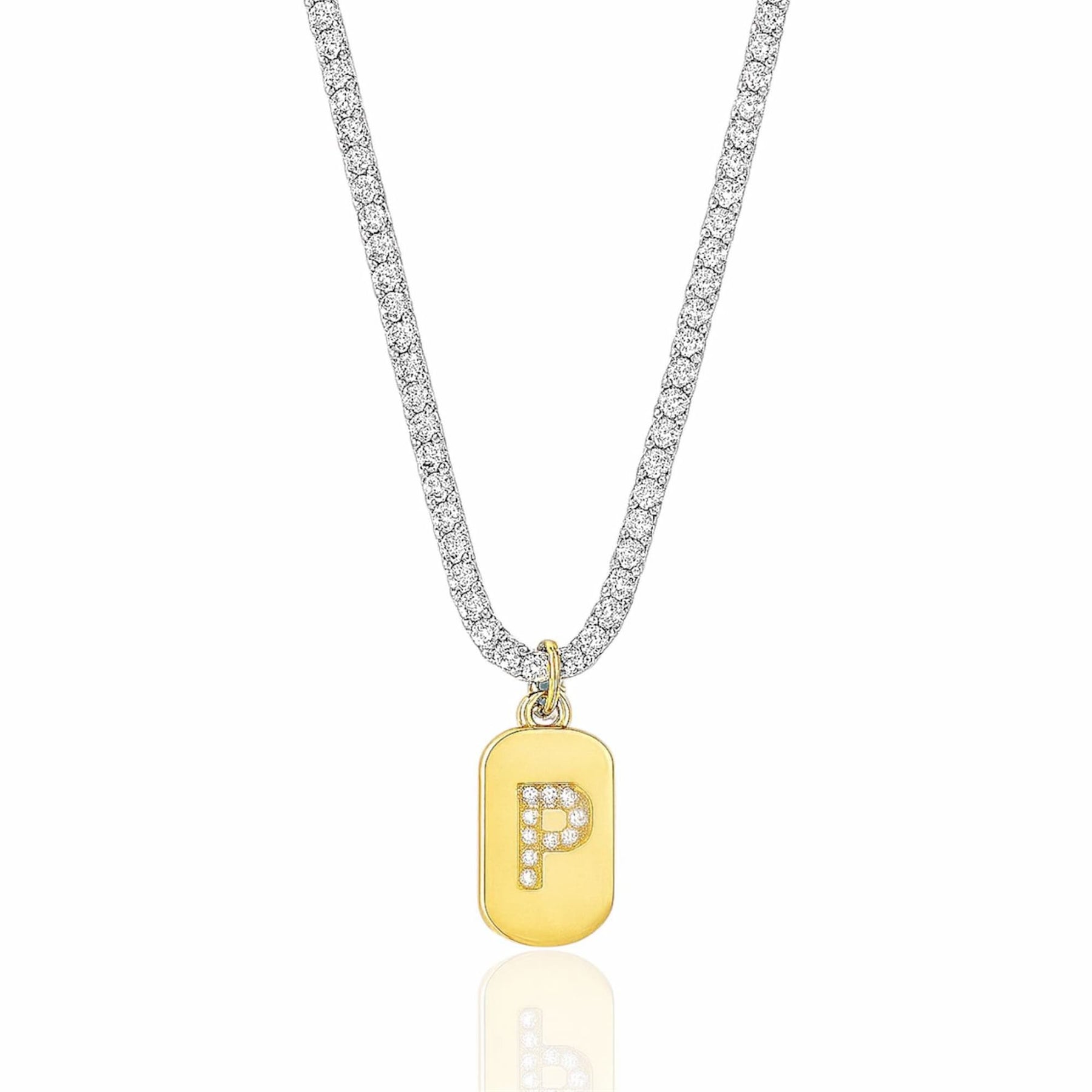 Colar Riviera com Pingente de Letra Inicial