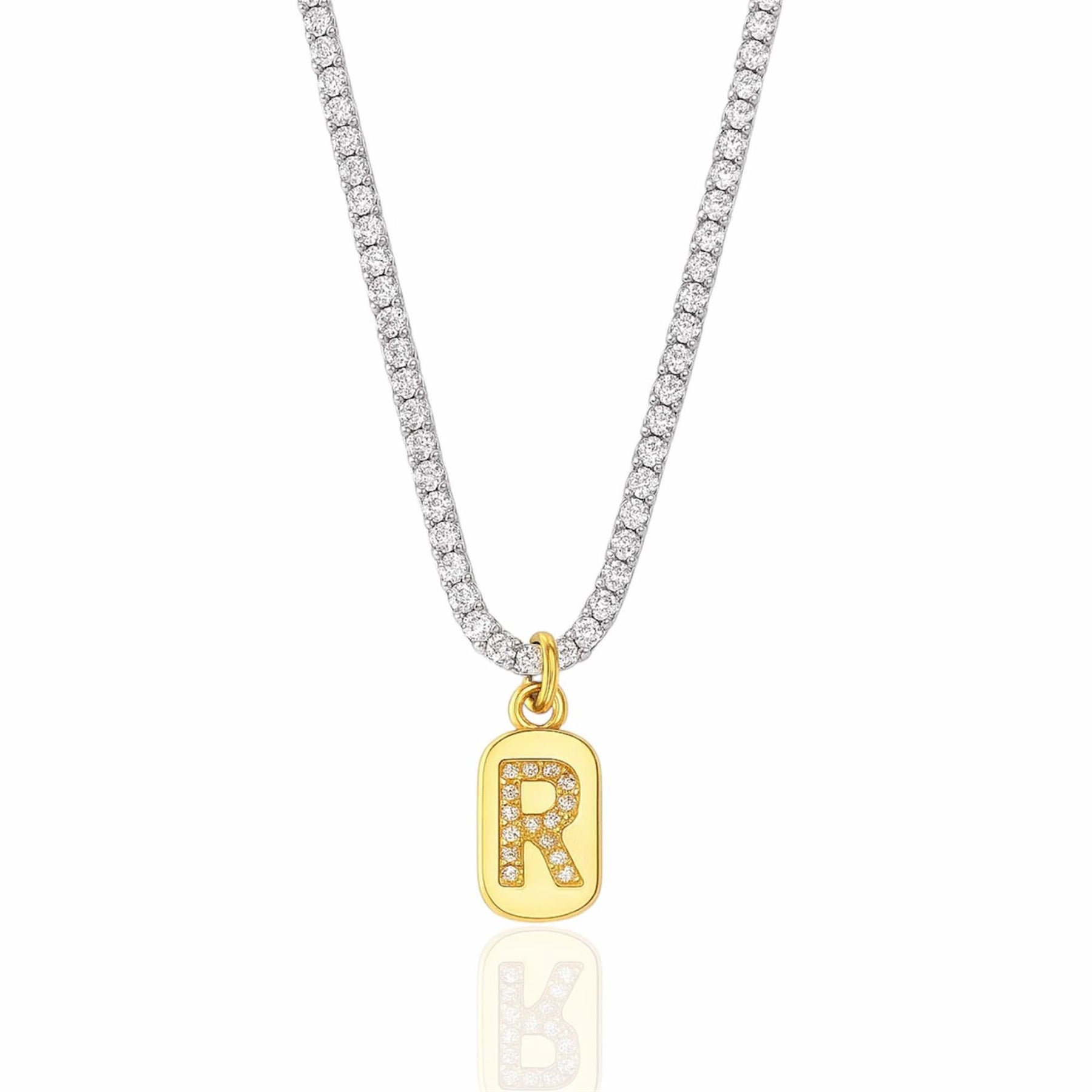 Colar Riviera com Pingente de Letra Inicial