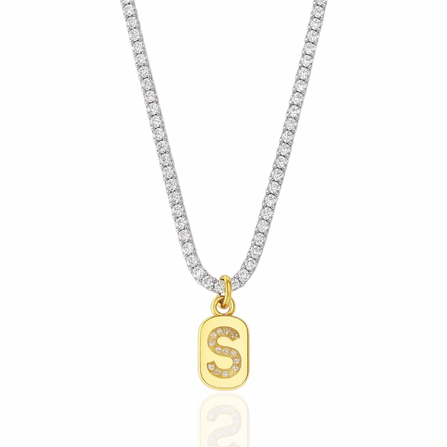 Colar Riviera com Pingente de Letra Inicial