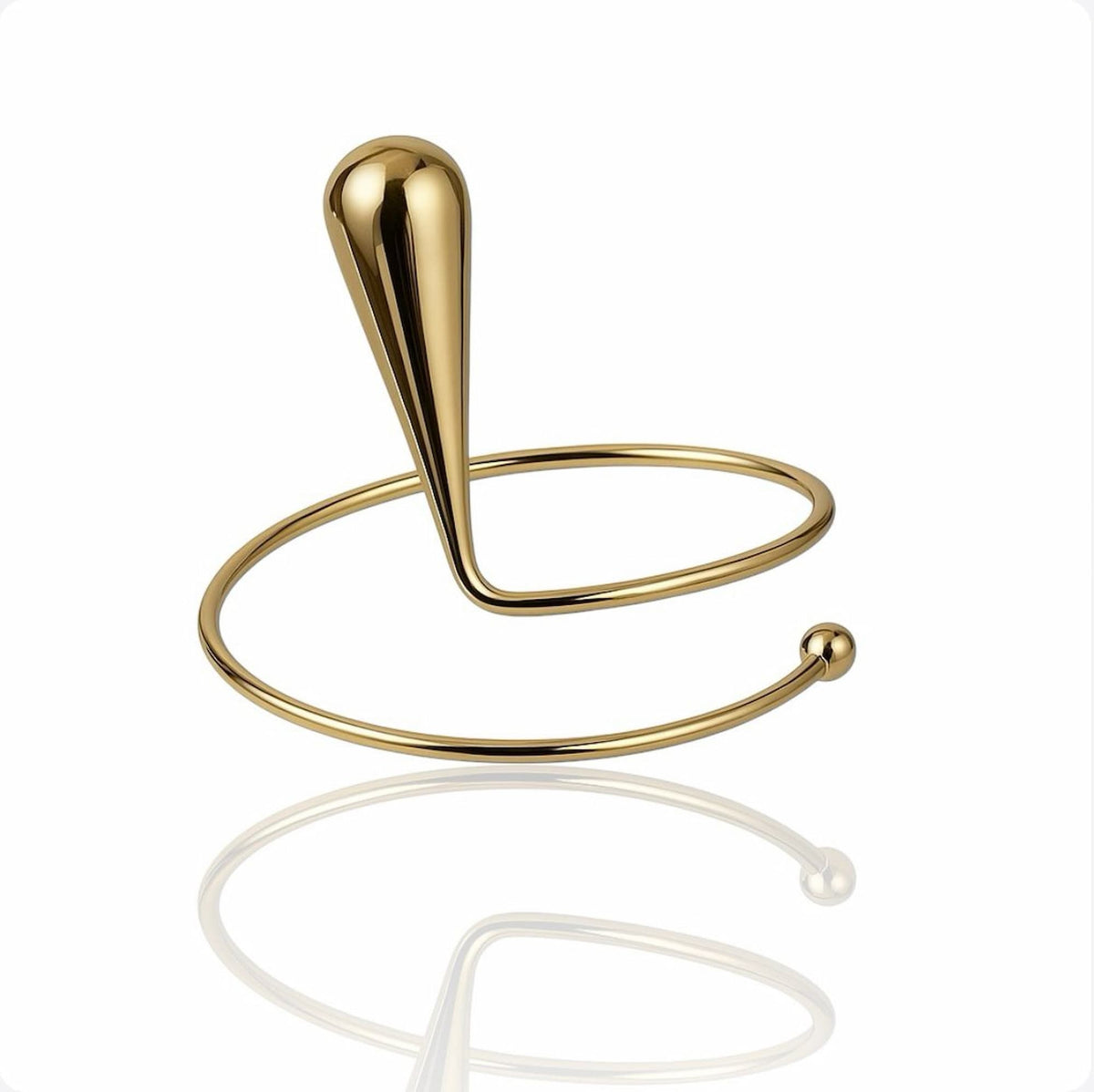 Bracelete Espiral Gota Dourado