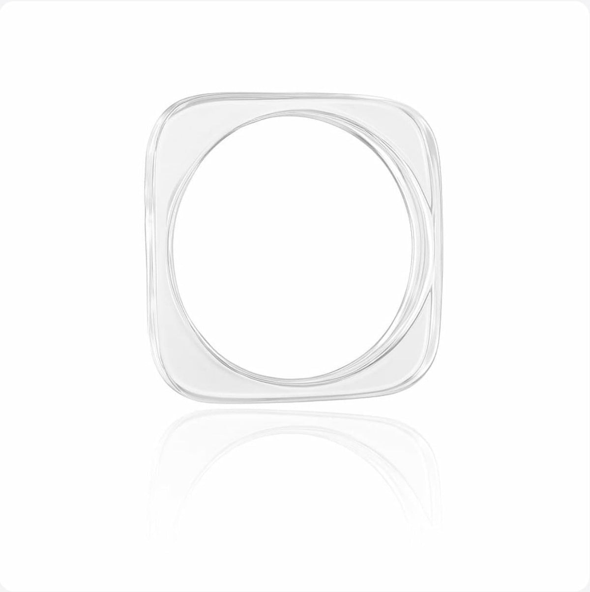Bracelete Acrílico Transparente Quadrado