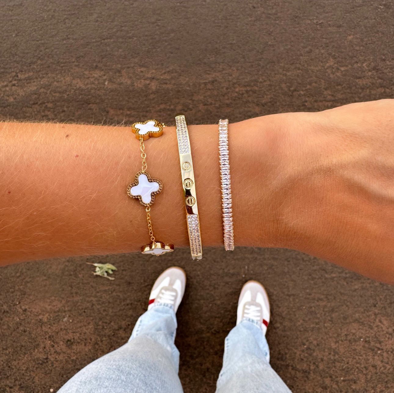 Bracelete Articulável Cravejado Cristal
