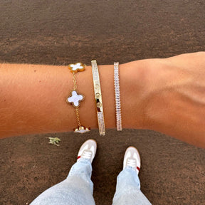 Bracelete Articulável Cravejado Cristal