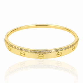 Bracelete Aço Inoxidável Articulável com Micro Zircônia Cristal