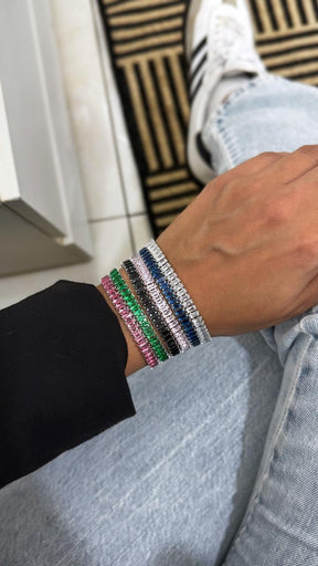 Pulseira Riviera com Zircônia Baguete