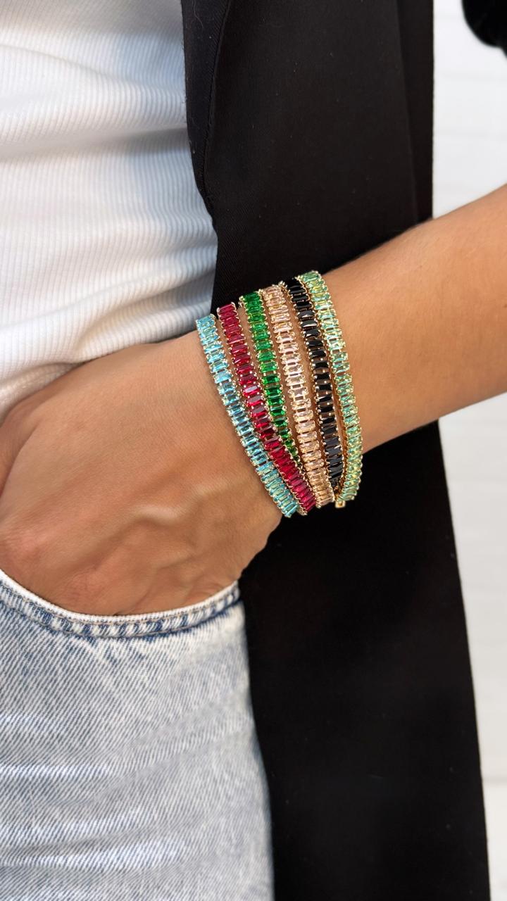 Pulseira Riviera com Zircônia Baguete