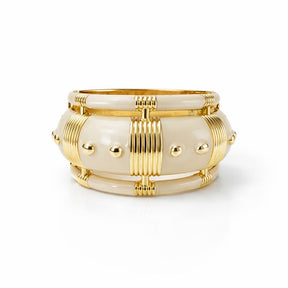 Bracelete Esmaltado Dourado Articulável