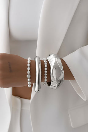 Bracelete Aro Liso Ródio Branco